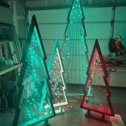 Homemade Light Up Christmas Trees Xmas Yard Decorations