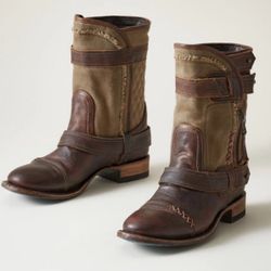 Lane DUSTOFF Worn Sage 5.5 Womens Cowboy Boots Western Cowgirl Ankle Bootie Moto