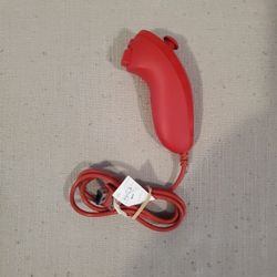 Rare Red Nintendo Wii Nunchuck Controller OEM Official RVL-004 TESTED