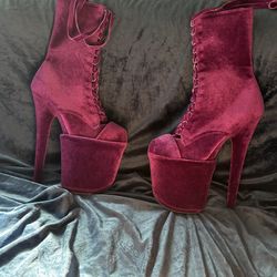Dancer Shoes, New Out Of Box, Purple Velvet
