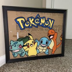 Glass Anime Painting Pokémon Custom Portraits Of Friends, Family, & Pets LOCATED IN COVINA 