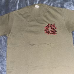 supreme olive green support unit medium tee shirt 