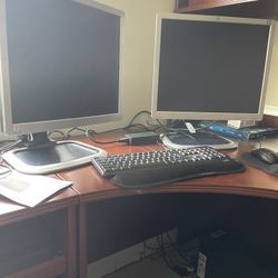 Hp Elite With Dual Monitors And WiFi Adapter