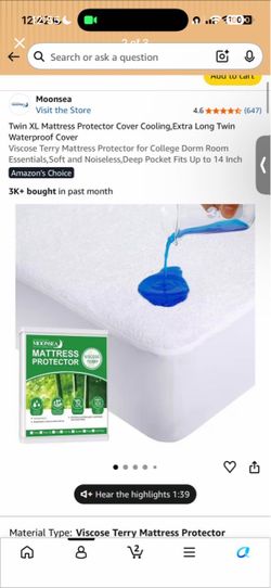 Foam topper and mattress protector