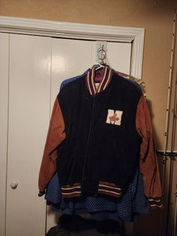 Suede leather Mickey mouse jacket
