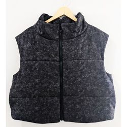Black Cropped Vest (Chest 40-42″)
