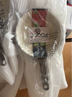 FOODE Ceramic Nonstick Frying Pan – White | Healthy Non-Toxic Cooking | 24cm / 26cm / 28cm