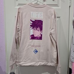 100 Thieves Jujutsu Kaisen Megumi Pink Sweatshirt Pullover