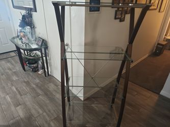 Bookcase glass shelf and wood
