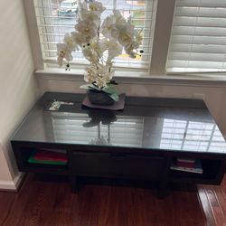 coffee and entertainment table