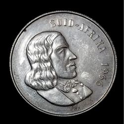 1966 SAM Silver 1 Rand Coin