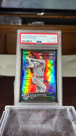 2022 Topps Chrome Ben Baller Shohei Ohtani Black Refractor PSA Mint 9!