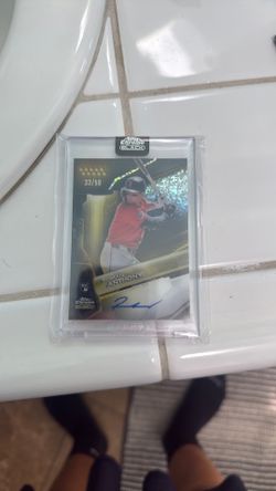 Roman Anthony topps chrome black autograph rookie  /50