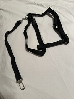 Large XL Dog Harness - Black - With Car Seat Belt
