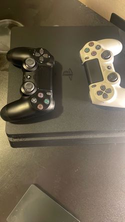 PS4 Slim Console with Two Controllers