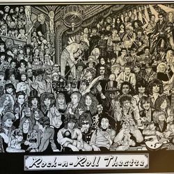 Rock-n-Roll theater Poster In Frame