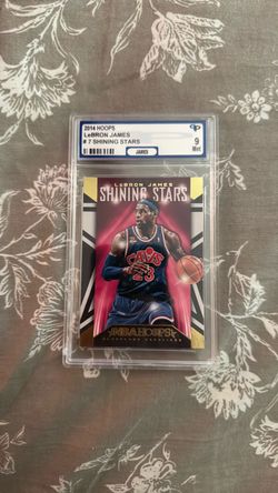 LeBron James 2014 Hoops Shining Stars PSA 9