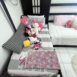 L shaped twin bed frames with mattress