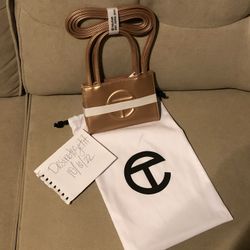 Small Copper Telfar Shopping Bag 