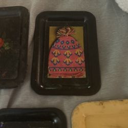 Seven Antique Little Serving Place Great For Decoration Their Darling With A Cute Print