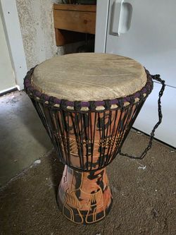 Djembe drum,  handcrafted,  like new