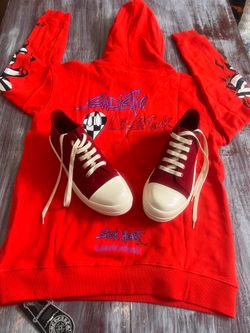 Chrome hearts hoodie Sz L, Rick Owen’s Sz 9 men’s