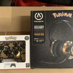 Nintendo Switch Pikachu Gold Wireless Controller/Headset