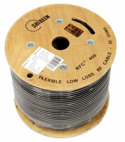 Low Loss 400 grade Coax 500' foot Spool reel Shireen RFC400 LMR400 grade