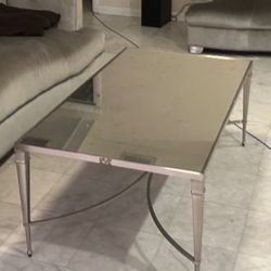 Gorgeous Aged Mirror, Silver Coffee Table