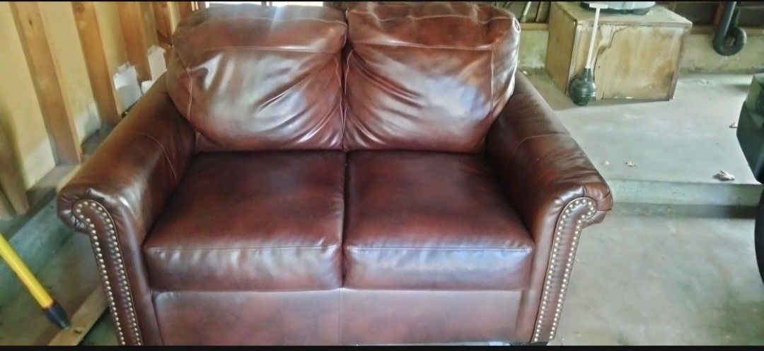 Love Seat Leather Sleeper couch