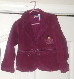 Dora fushia velour 4t jacket