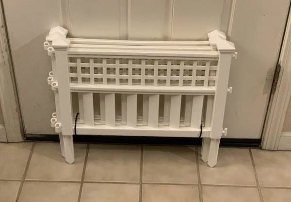 New White 3 Pack Outdoor Garden View Fence Border Panels Fencing Panel