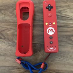 Super Mario Nintendo Wii Motion Plus Remote Controller w/Case