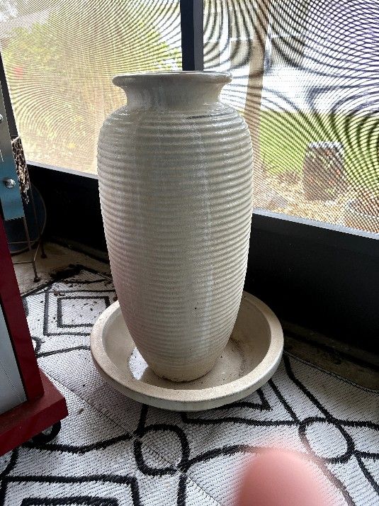 2 Piece  Ceramic Ginger Jar Water Fountain