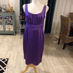 Purple sleeveless dressy dress