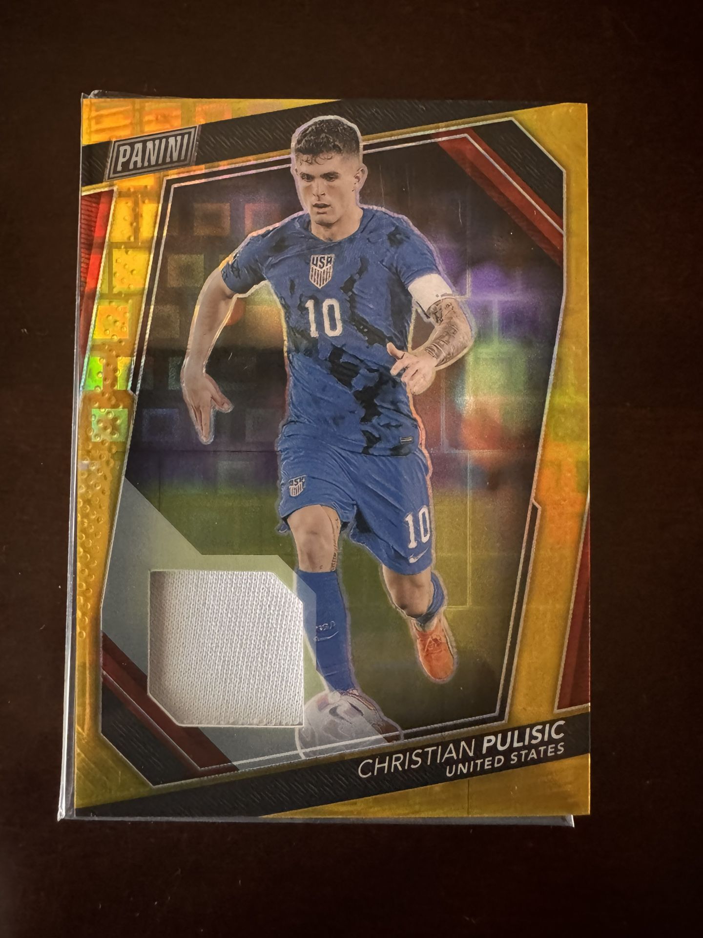 2023 Panini VIP Prizm Christian Pulisic Gold Squares /10 Patch USA