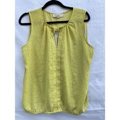 Ann Taylor Loft Yellow Design Shirt Top 