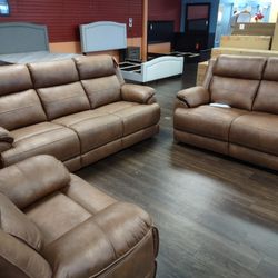 New Sofa And Loveseat Both In Comfortable Fabric