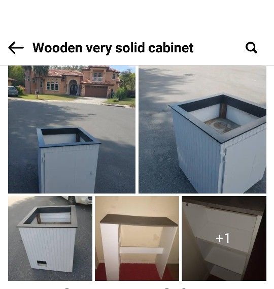 Wooden Cabinet  Or High -Top Gathering Standing Table 