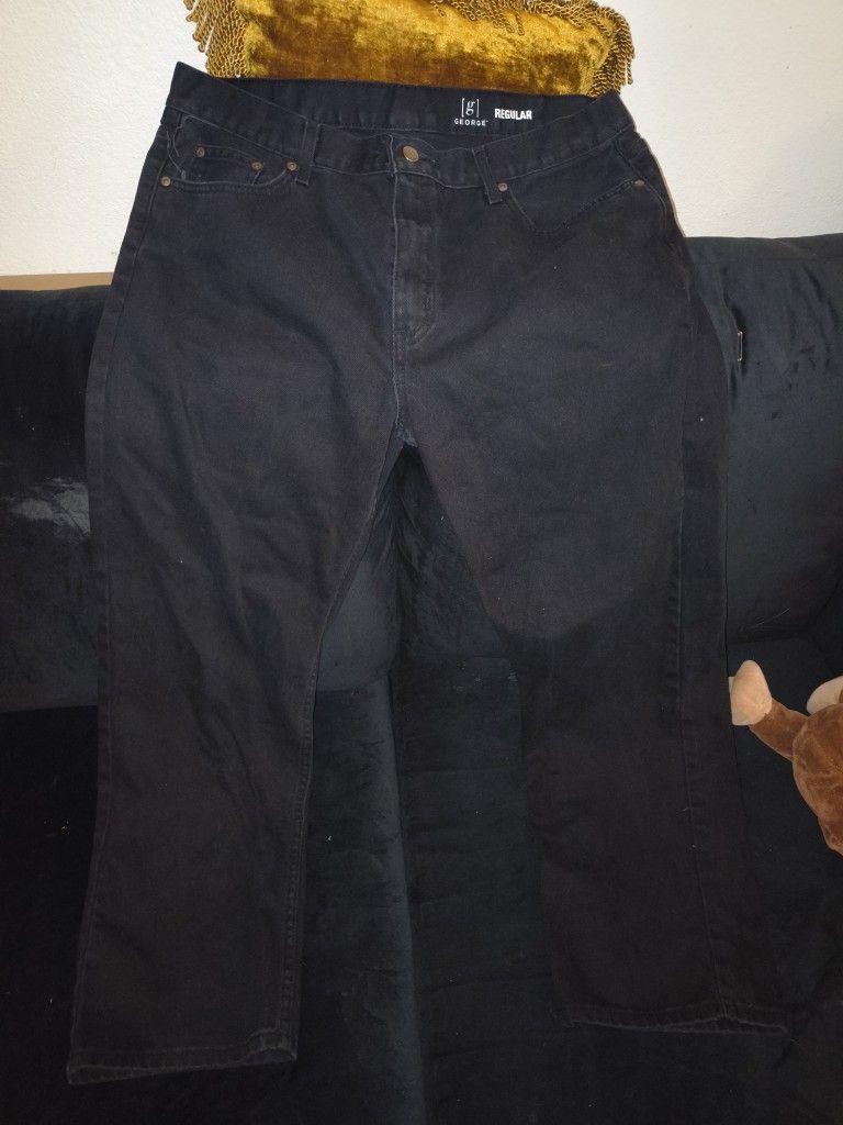 New George Black Plus Size Jeans (38x30)