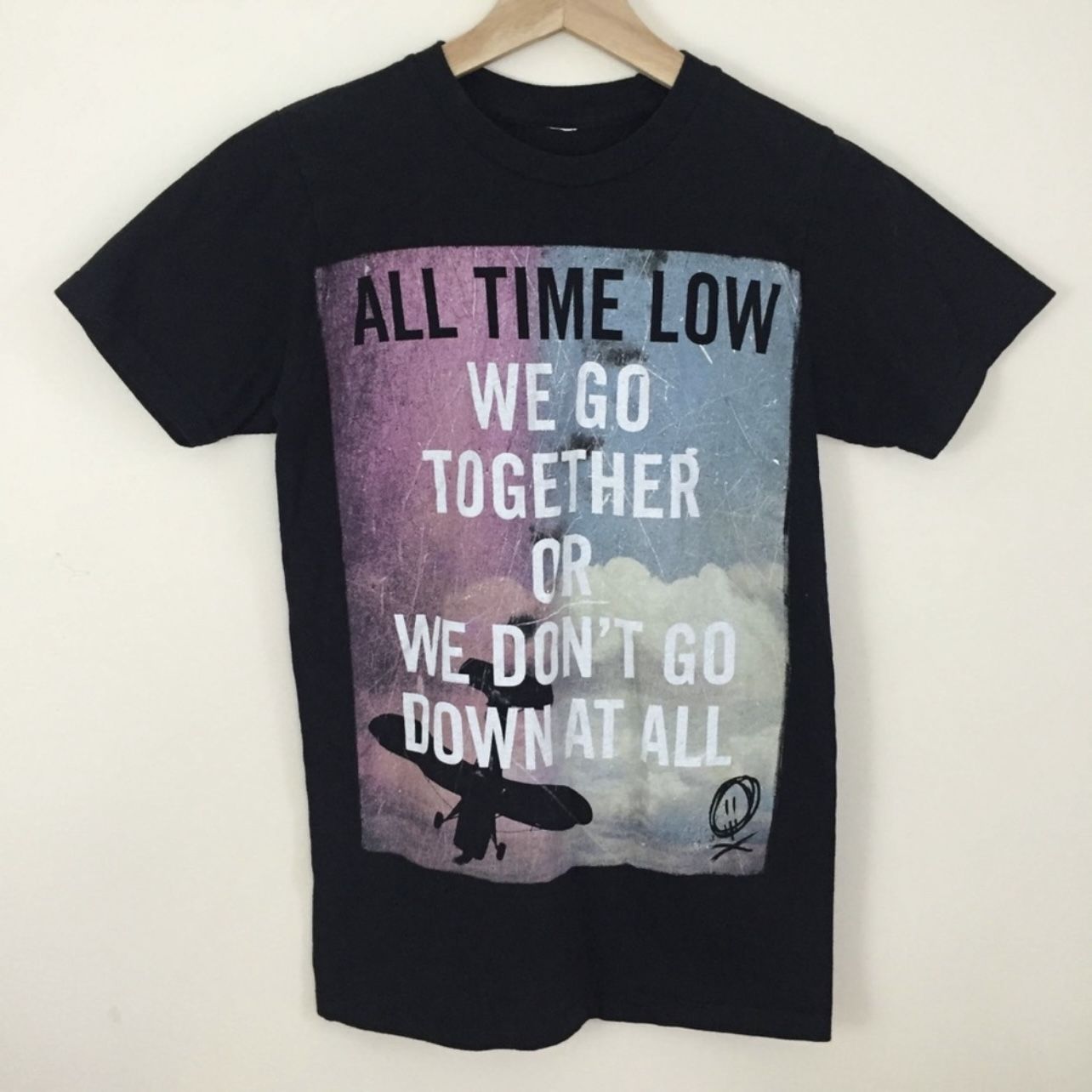 ALL TIME LOW Black Pastel Purple Blue "A Love Like War" Graphic Band Tee