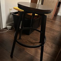 Vintage Bar Adjustable Wood Stool