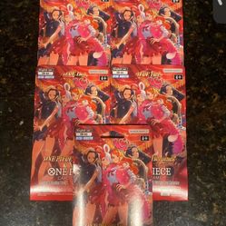 One piece trading cards sealed packs