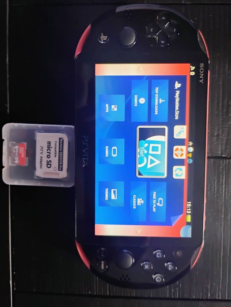 PS Vita With 256GB memory Card And SD2vita Card