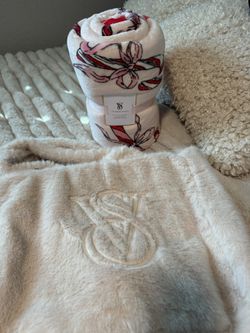 Victoria’s Secret blanket and tote bag