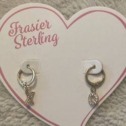 XO hoop huggie earrings from Frasier Sterling