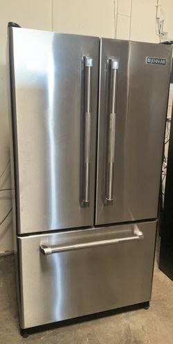 Jenn Air 3-Door Stainless Steel Refrigerator Fridge
