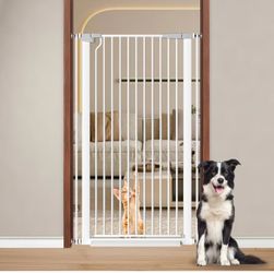 59 inch Extra Tall Pet Gate for Doorway 28"-32" Wide No Drill,White