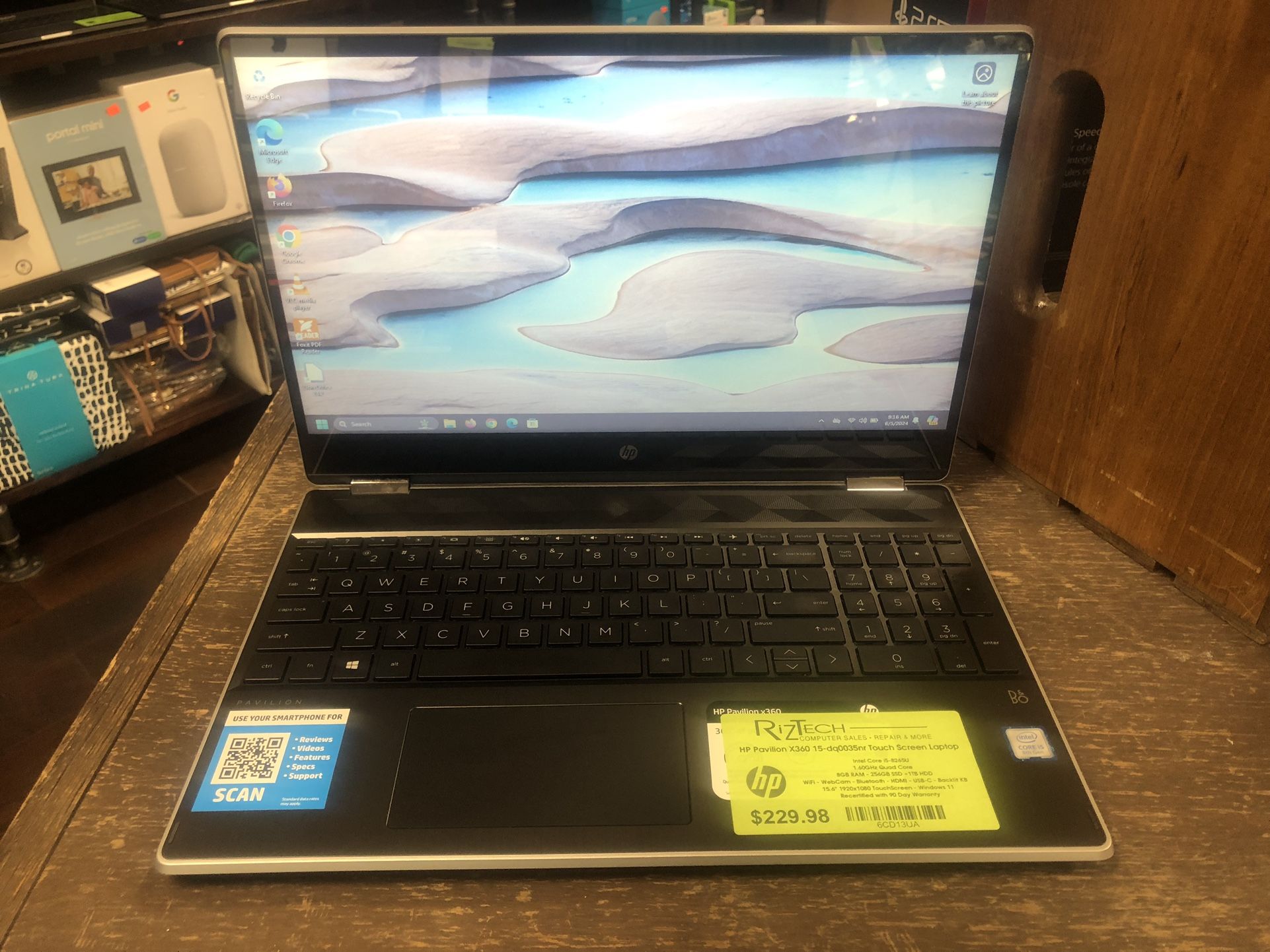 HP Pavilion X360 15-dq0035nr Touch Screen Laptop