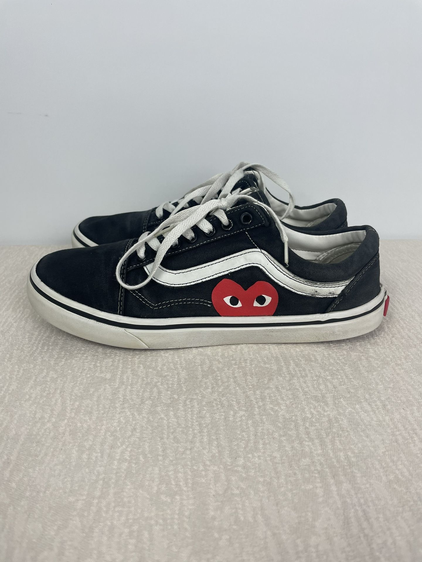 Vans X CDG Comme Des Garçons Black Classic Low Top Sneakers Size 9